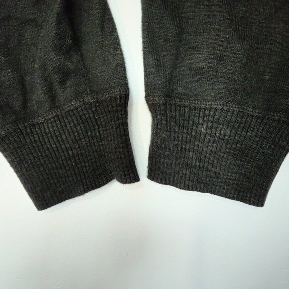 Mens Pullover V-Neck long sleeve thin fleece Black XL American Eagle Outfitters - Picture 4 of 7